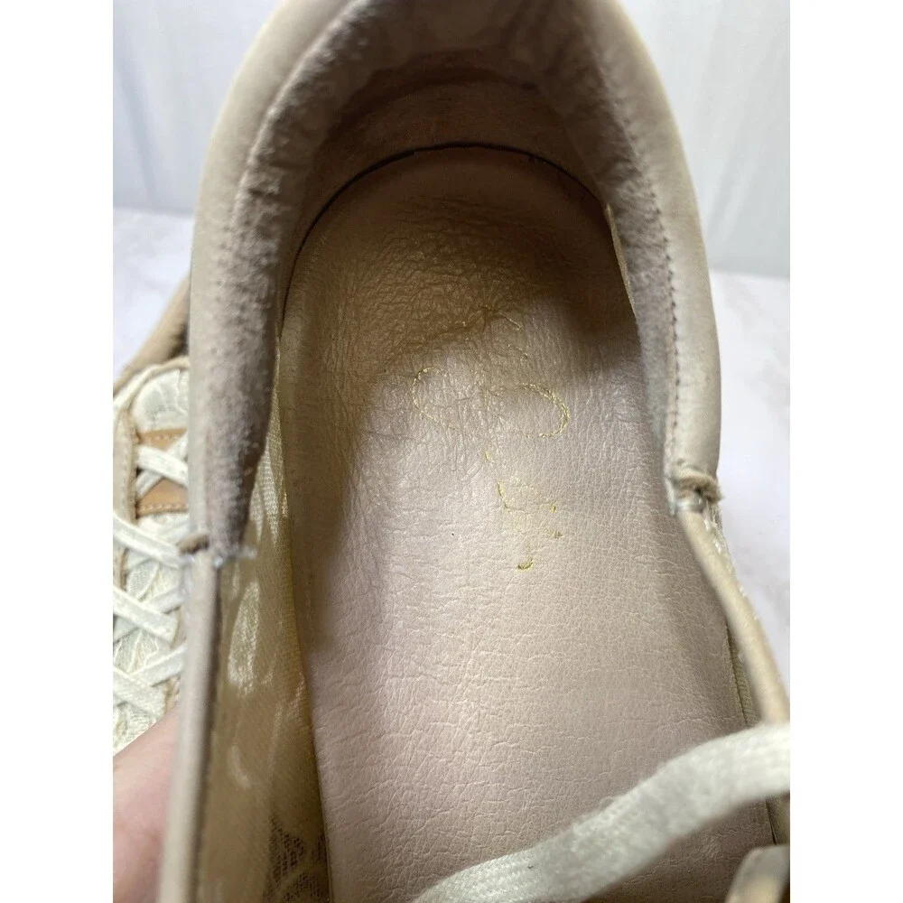 42 GOLD Glee Leather Sneakers for Women - Cream Lace, Size 10/41